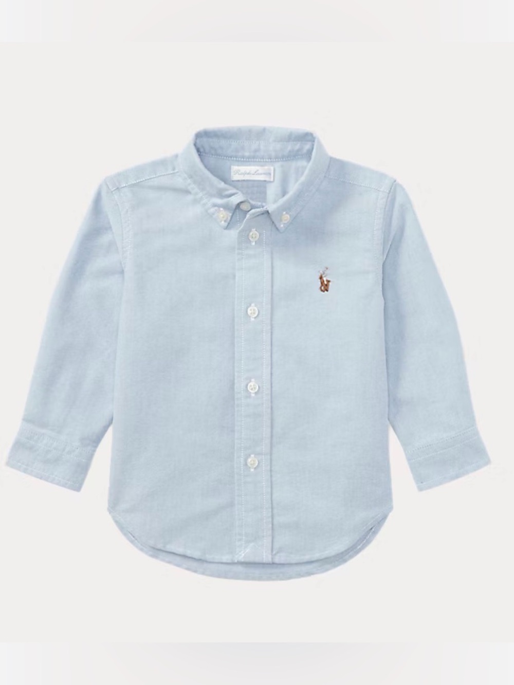 Light Blue Button-Down Oxford Shirt for Toddler Boy - Ralph Lauren